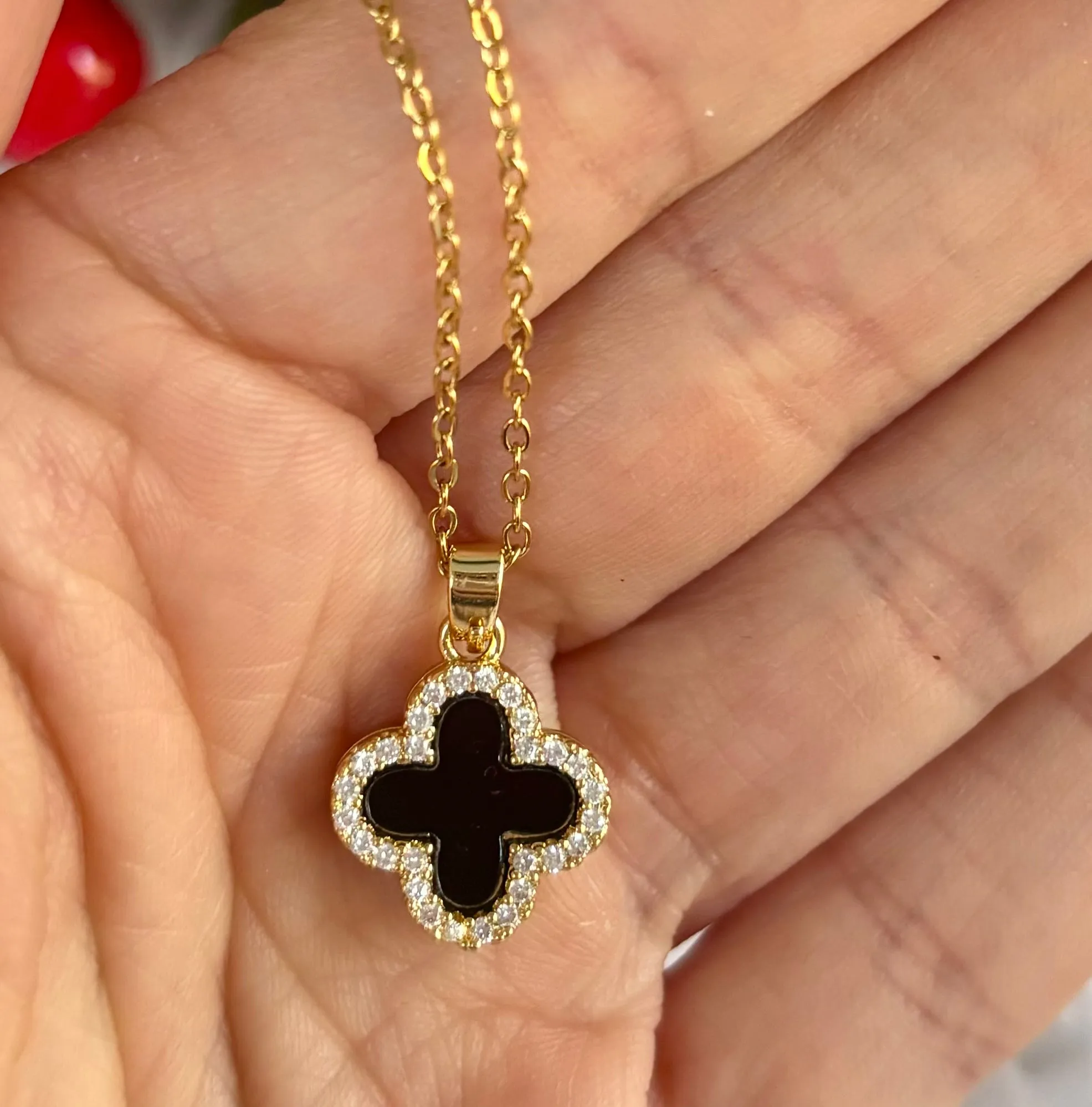 Reversible Clover Necklace
