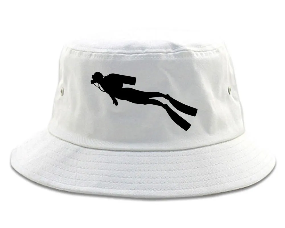 Scuba Diver Chest Mens Bucket Hat