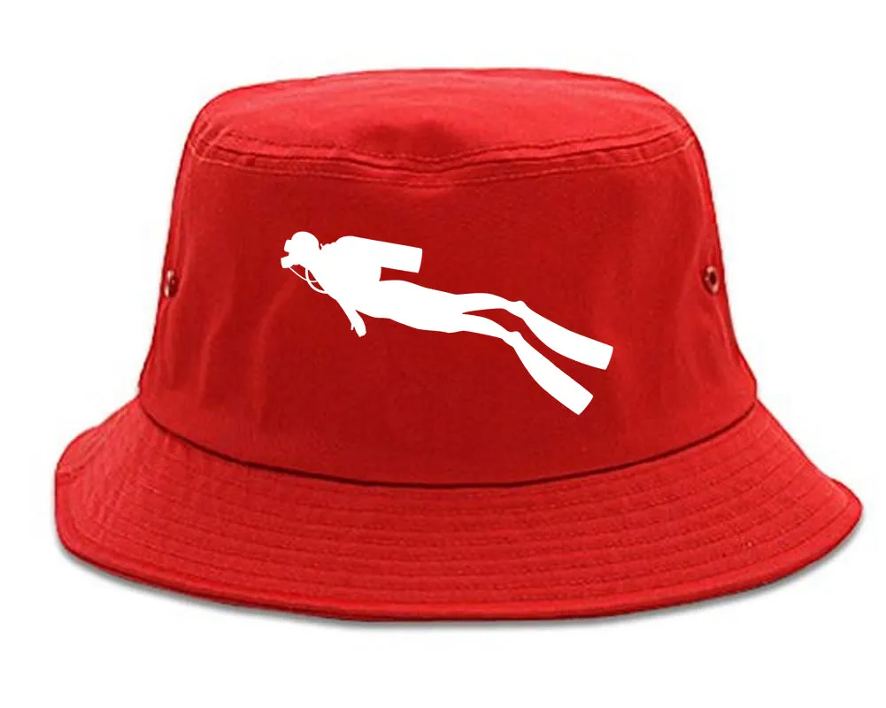 Scuba Diver Chest Mens Bucket Hat