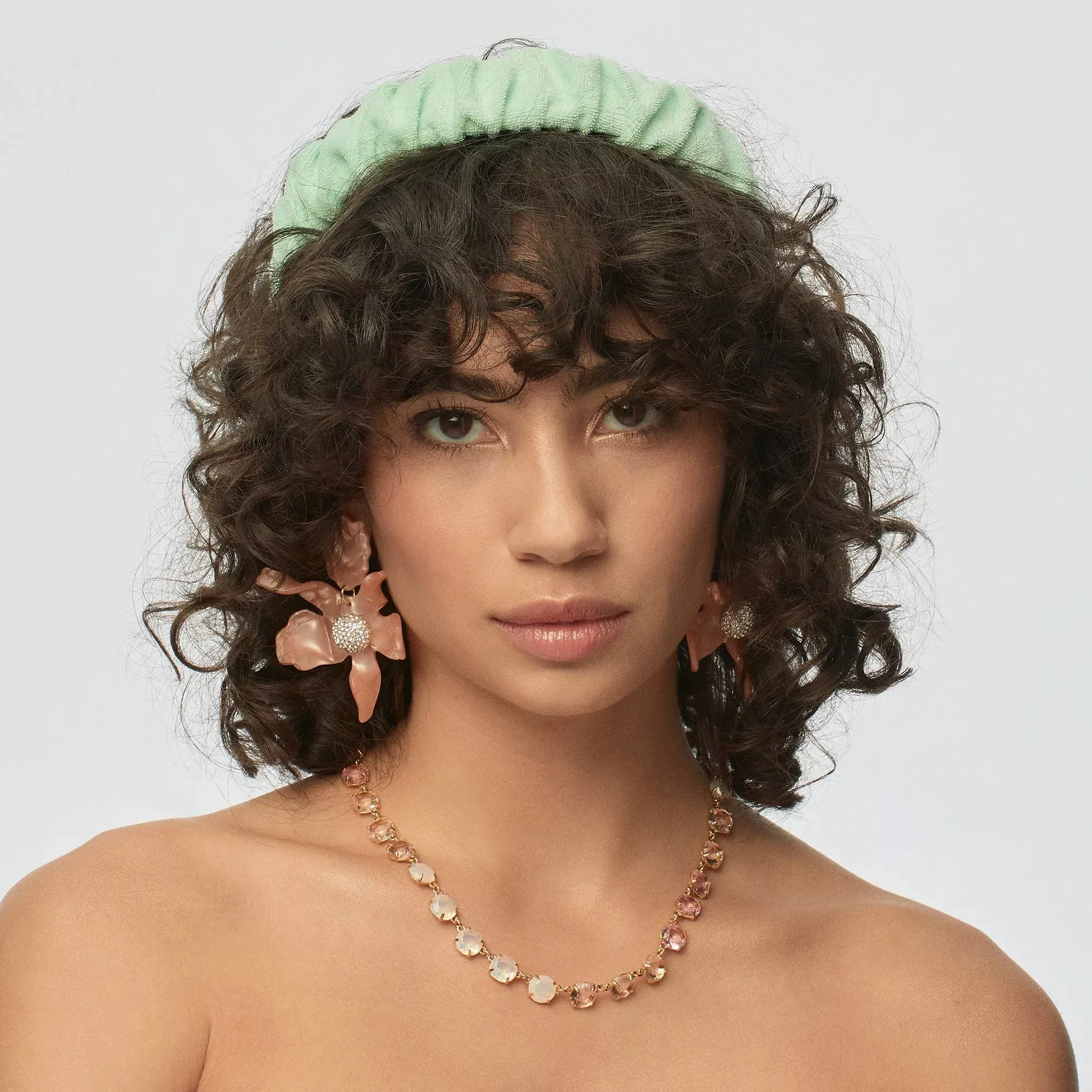 Shell Pink Candy Crystal Necklace