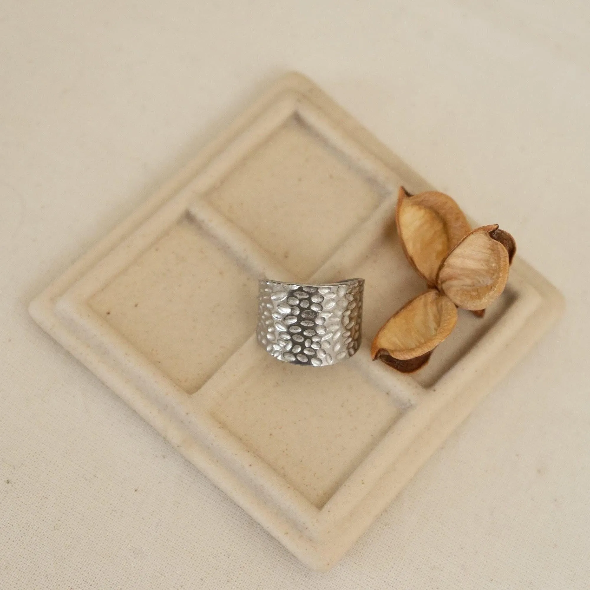 Silver Hammered Ring