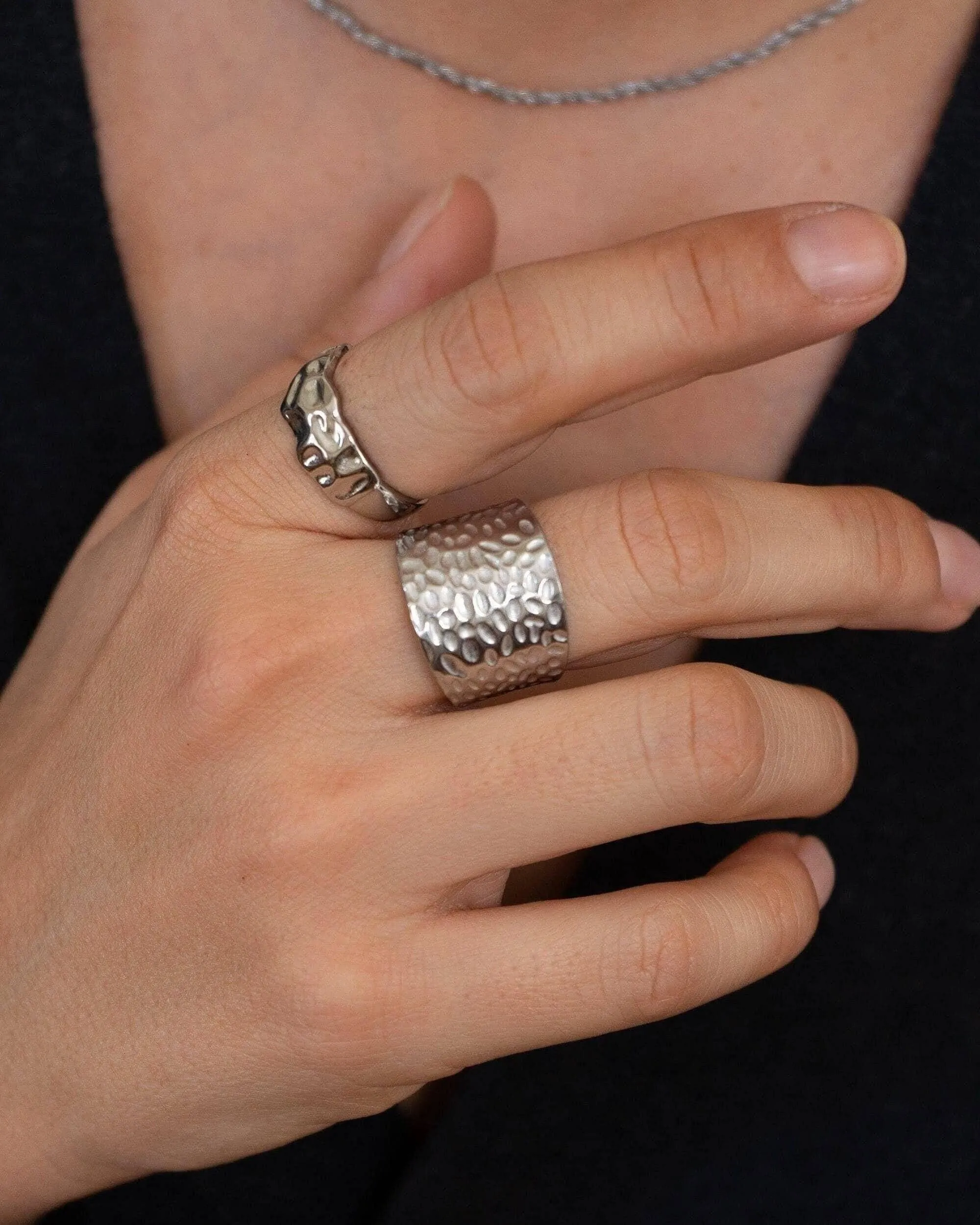 Silver Hammered Ring