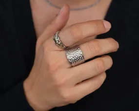 Silver Hammered Ring