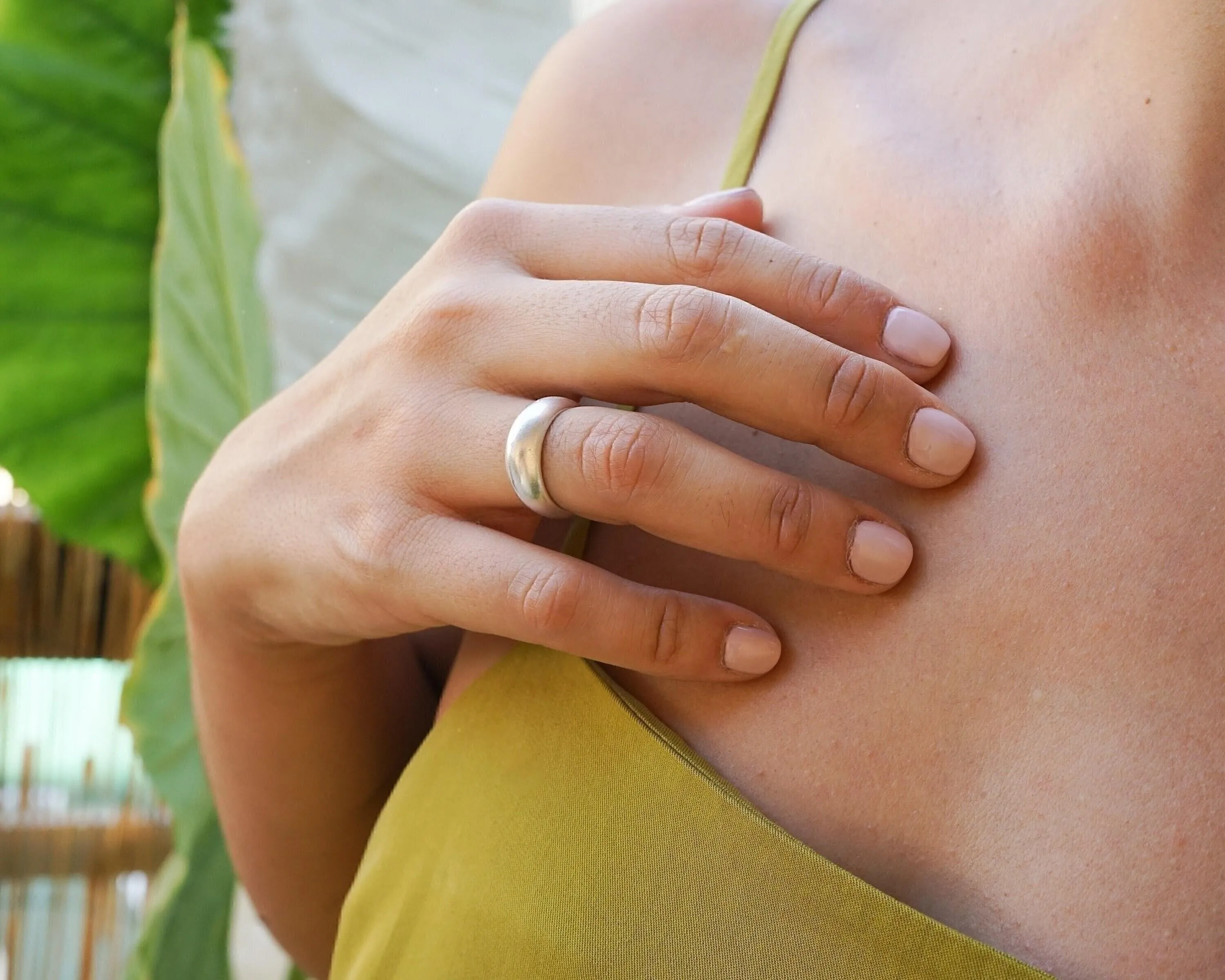 Silver soft dome ring in bold & narrow design