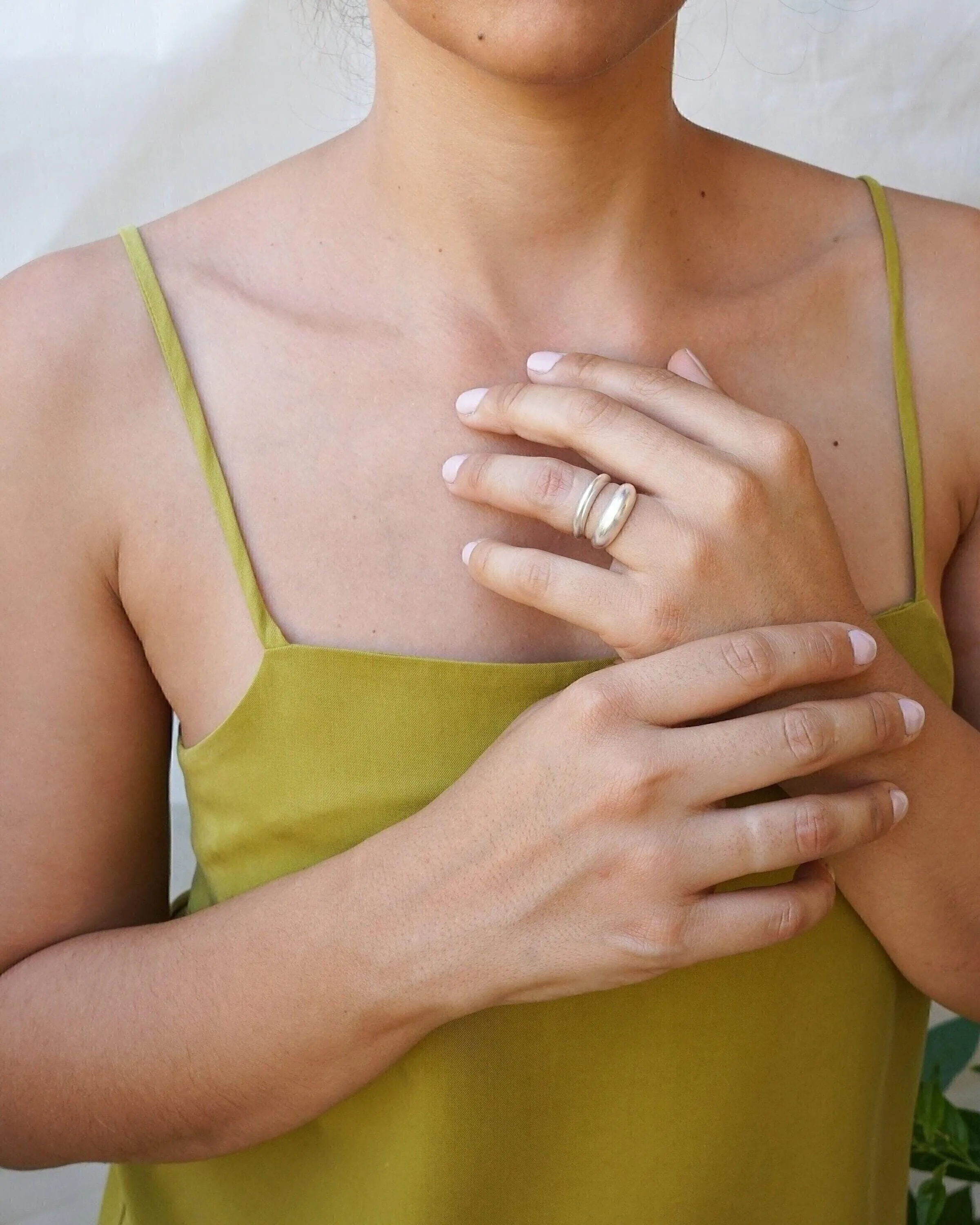 Silver soft dome ring in bold & narrow design