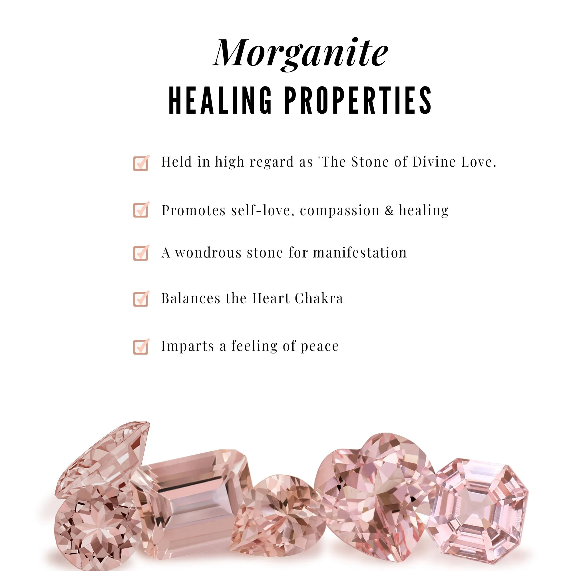 Simple Morganite Floral Pendant Necklace with Diamond