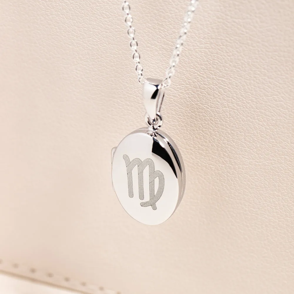 Sterling Silver Oval Locket Necklace