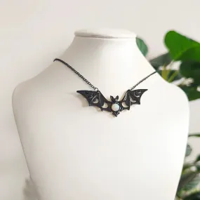Vampire Bat Pendant Necklace - Gothic Punk Wicca Jewelry