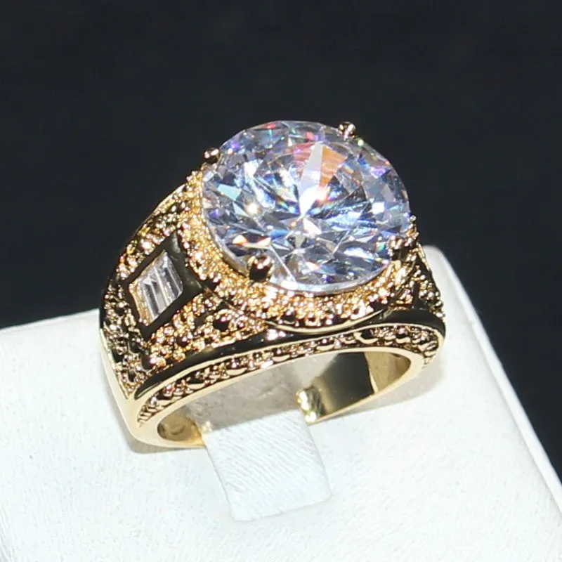 White Gold Filled Mens10kt engagement Wedding Band Ring at Bling Brides