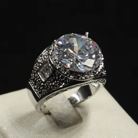 White Gold Filled Mens10kt engagement Wedding Band Ring at Bling Brides