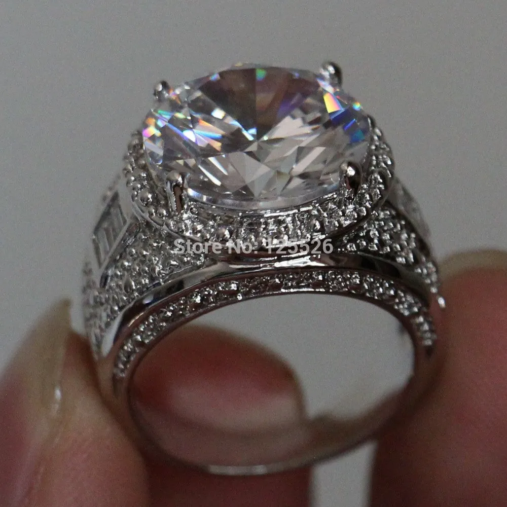 White Gold Filled Mens10kt engagement Wedding Band Ring at Bling Brides