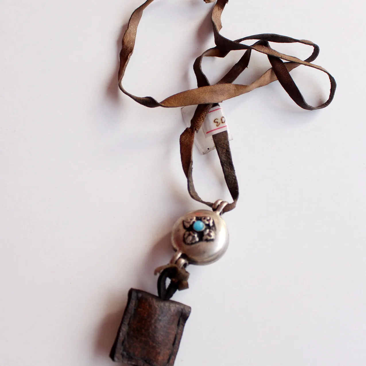 White Metal Double Dorjee Kalachakra Ghau Locket