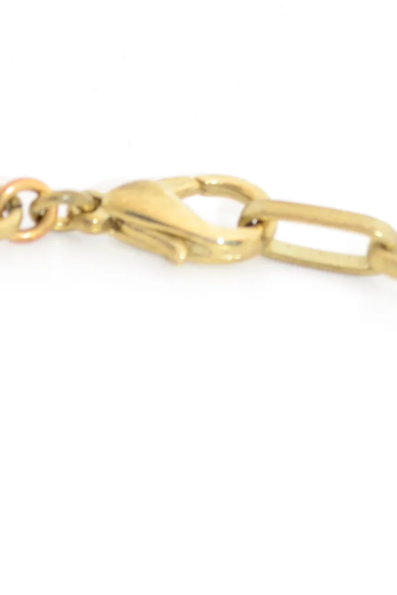 Yosca Gold Tone Statement Necklace w/ Center Black Gem